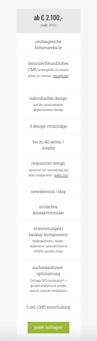 Paket: Professionelle Website um €2.100,-